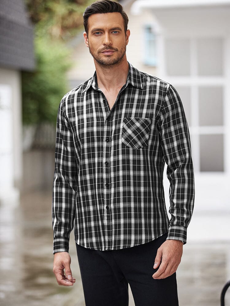 Klassisch Lang Ärmel Plaid Hemden