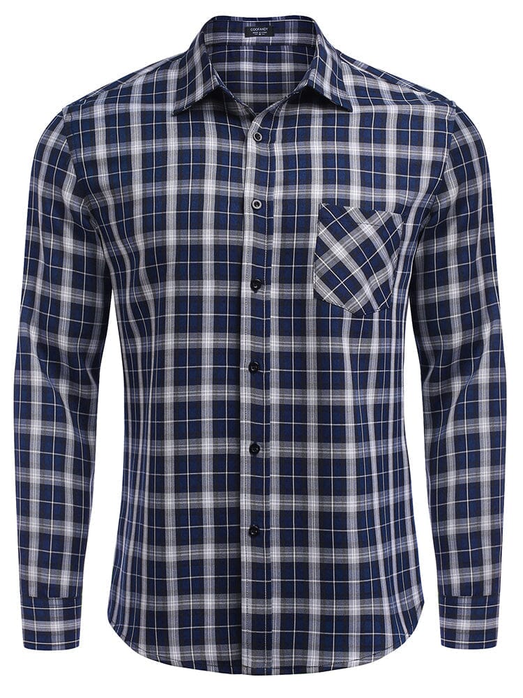 Klassisch Lang Ärmel Plaid Hemden