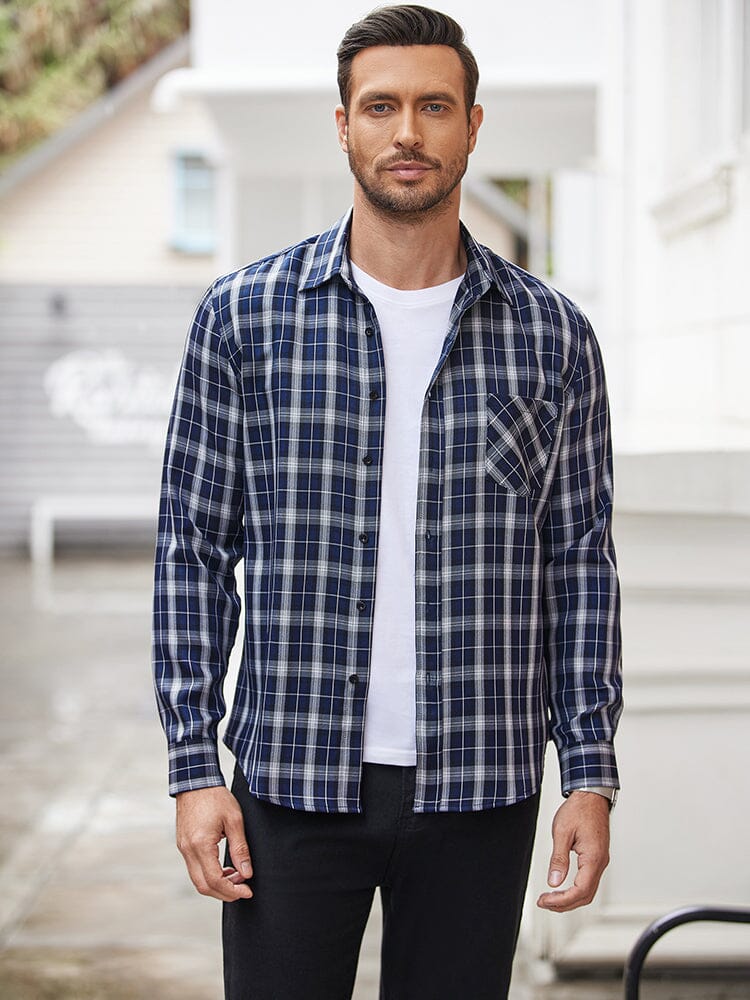 Klassisch Lang Ärmel Plaid Hemden