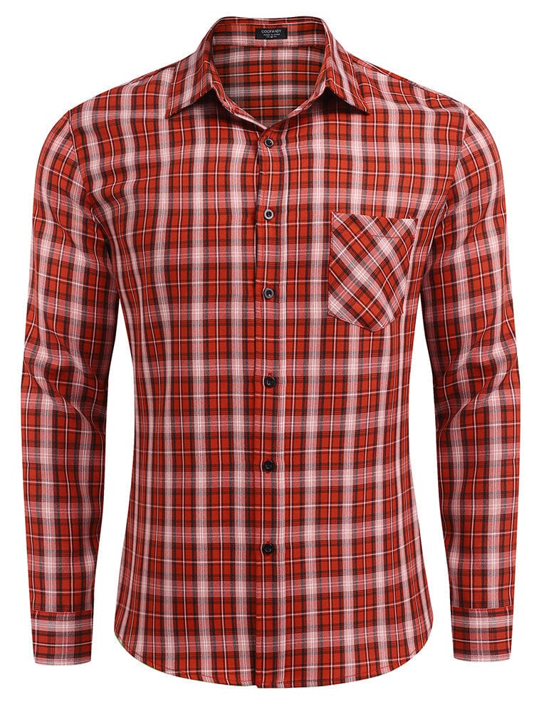 Klassisch Lang Ärmel Plaid Hemden