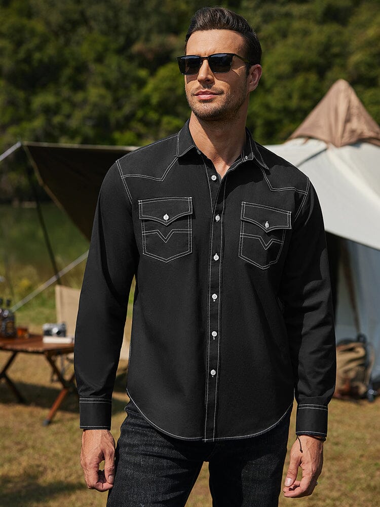 Western Cowboy Stil Baumwolle Hemd