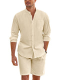 Casual 100% Baumwolle Strand Hemd Sets