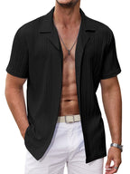 Casual Atmungsaktive Uni Pit Stripe Hemd