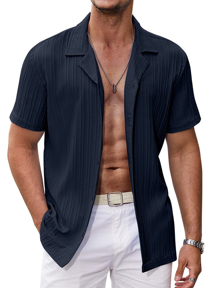 Casual Atmungsaktive Uni Pit Stripe Hemd