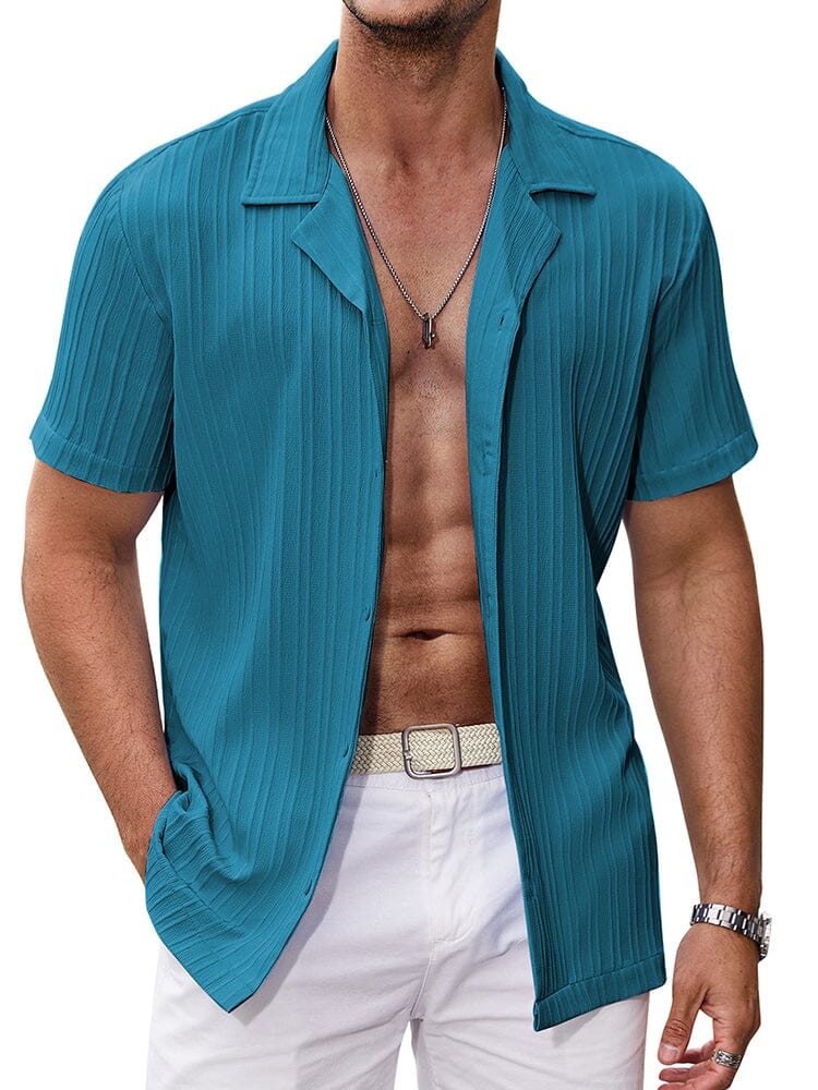Casual Atmungsaktive Uni Pit Stripe Hemd