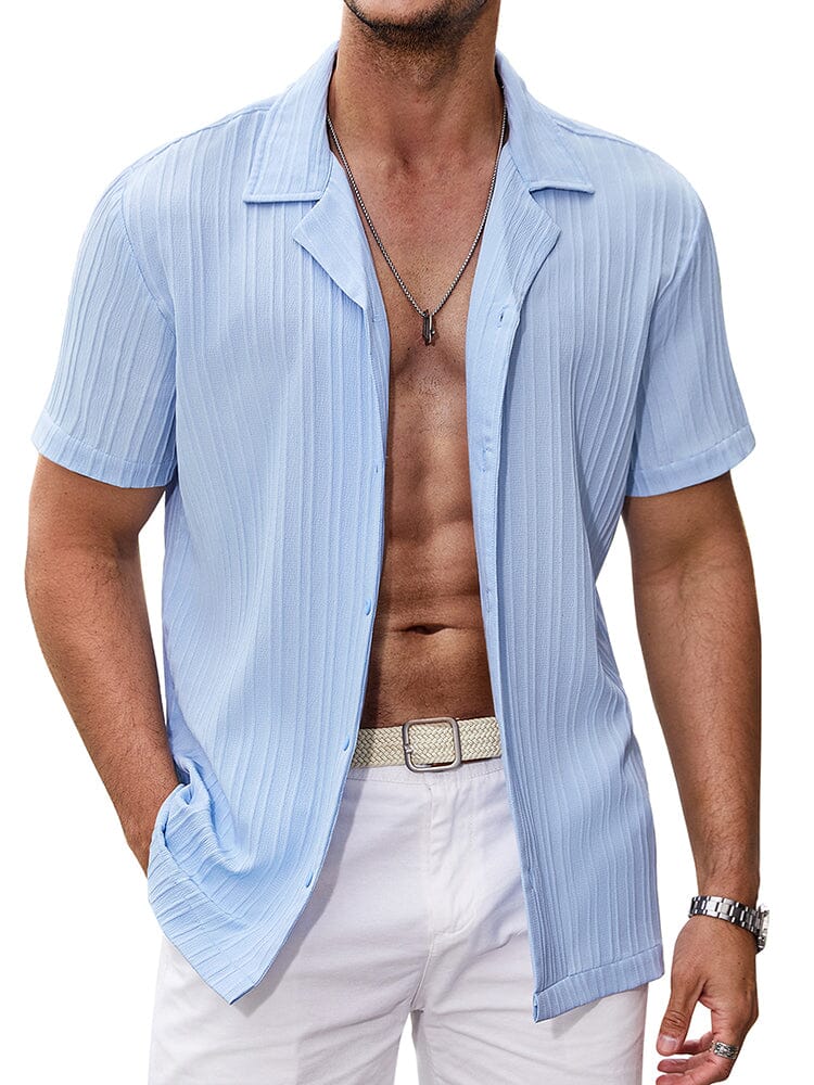 Casual Atmungsaktive Uni Pit Stripe Hemd