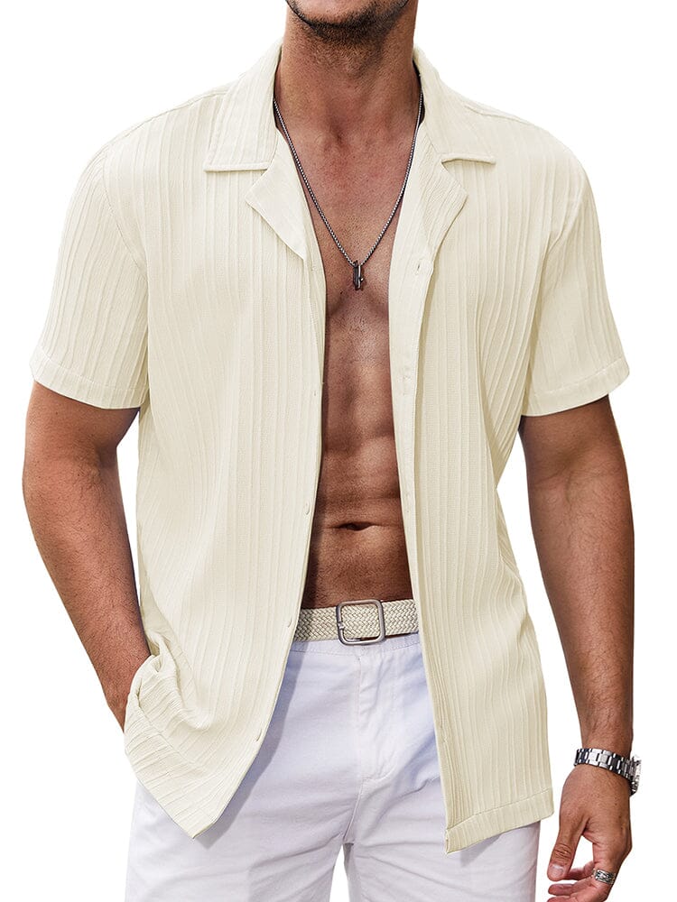 Casual Atmungsaktive Uni Pit Stripe Hemd