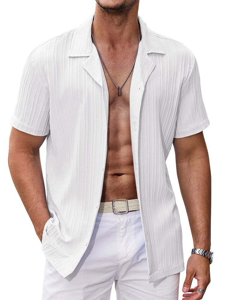 Casual Atmungsaktive Uni Pit Stripe Hemd