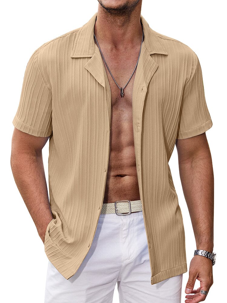 Casual Atmungsaktive Uni Pit Stripe Hemd