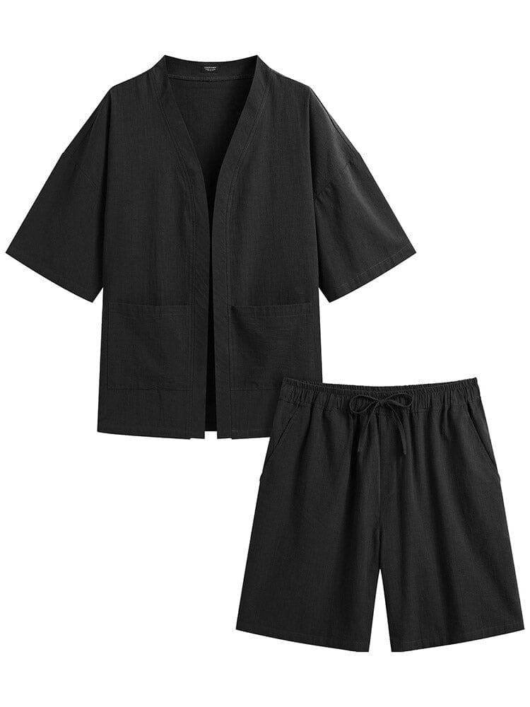 Casual Baumwolle Leinen Kimono Sets