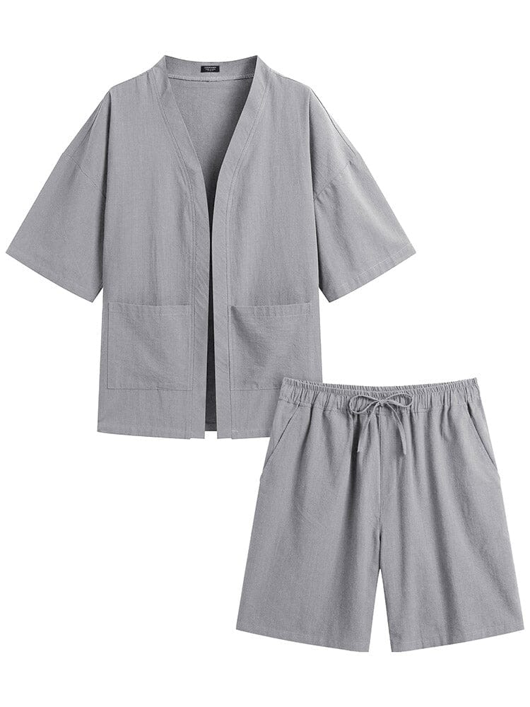 Casual Baumwolle Leinen Kimono Sets