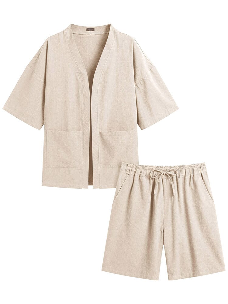 Casual Baumwolle Leinen Kimono Sets