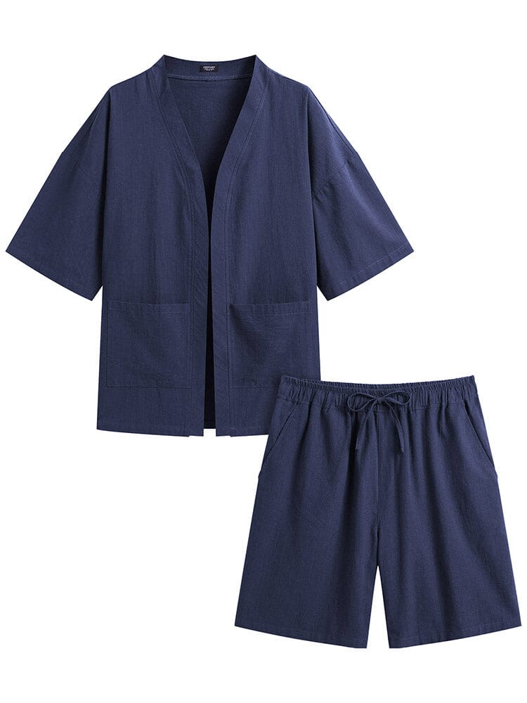 Casual Baumwolle Leinen Kimono Sets
