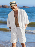 Casual Baumwolle Leinen Kimono Sets