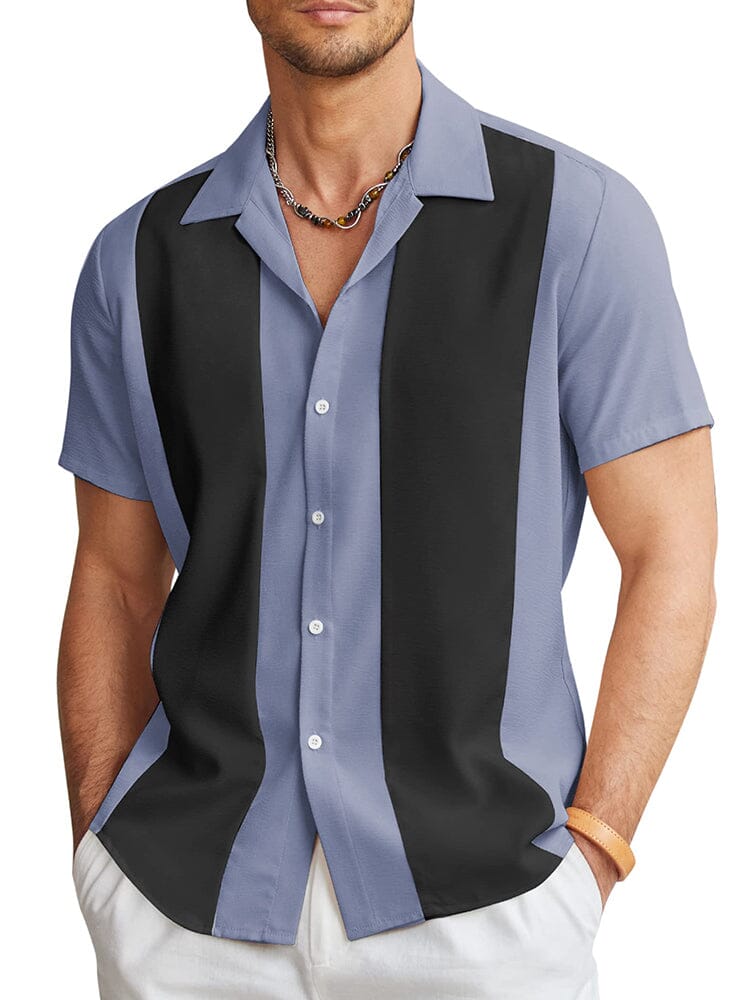 Casual Atmungsaktive Splicing Hemd