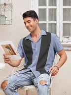 Casual Atmungsaktive Splicing Hemd