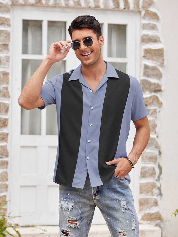 Casual Atmungsaktive Splicing Hemd