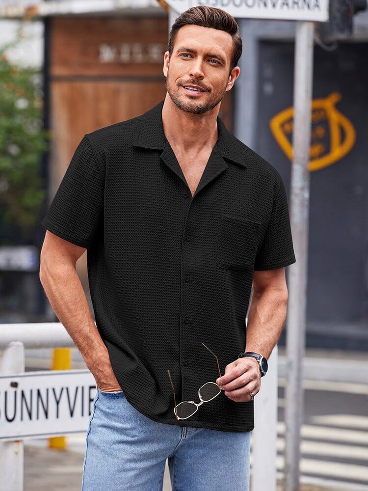 Waffle Loose Fit Short Sleeve Shirt