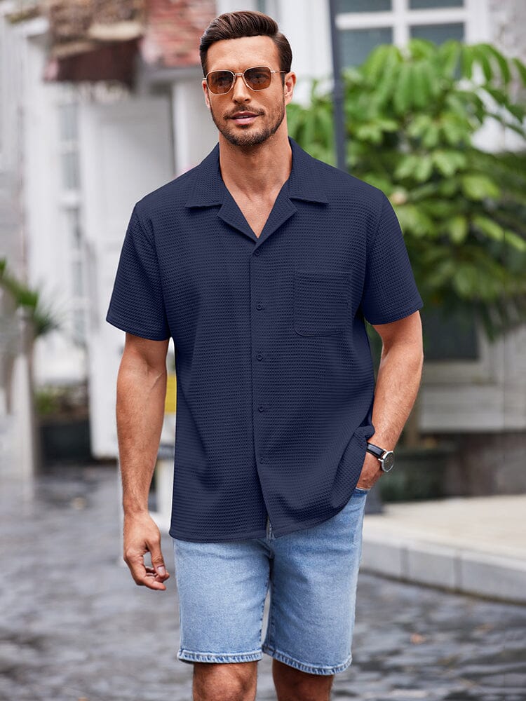 Waffle Loose Fit Short Sleeve Shirt