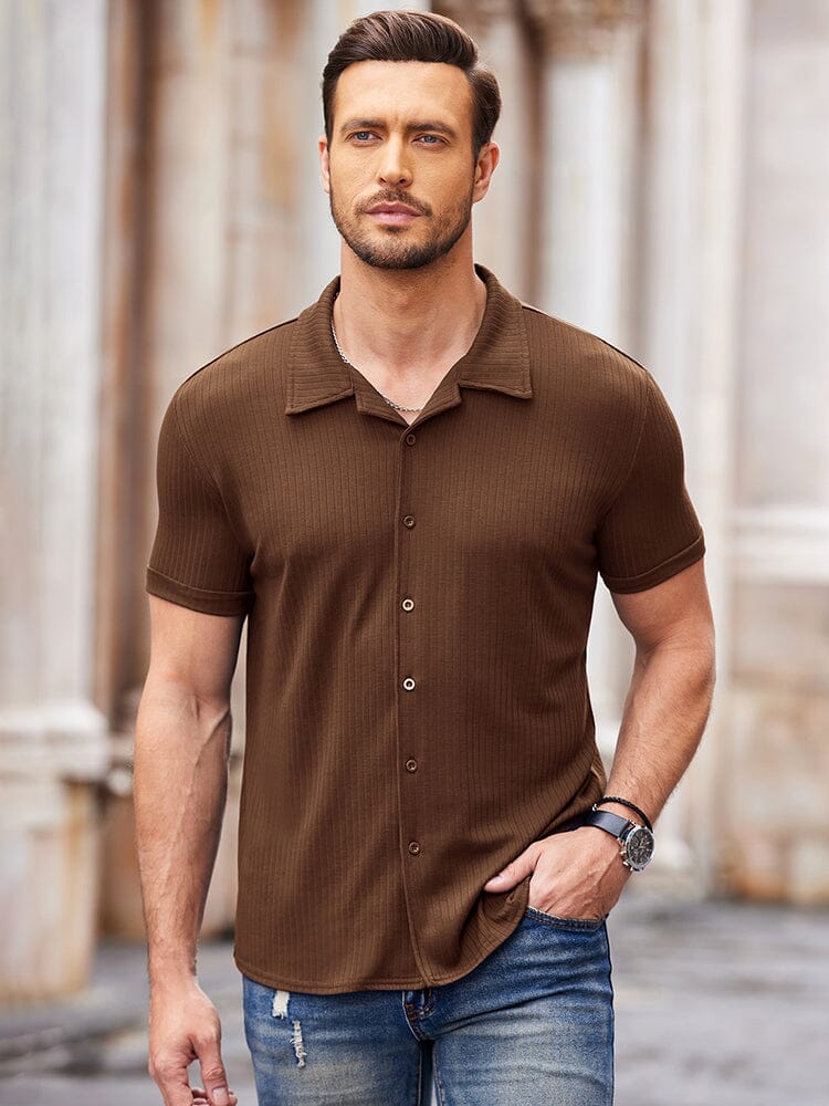 Casual Slim Fit Strick Hemden