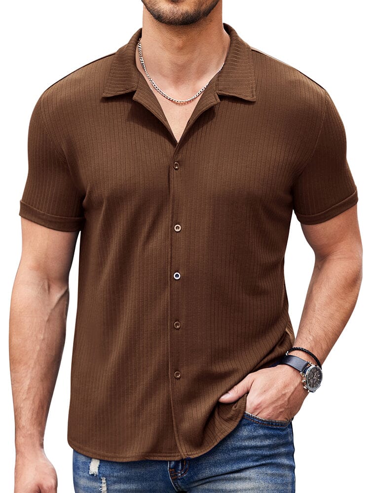 Casual Slim Fit Strick Hemden