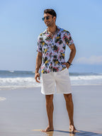Klassisch Elastische Waist Leinen Shorts
