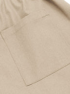Klassisch Elastische Waist Leinen Shorts