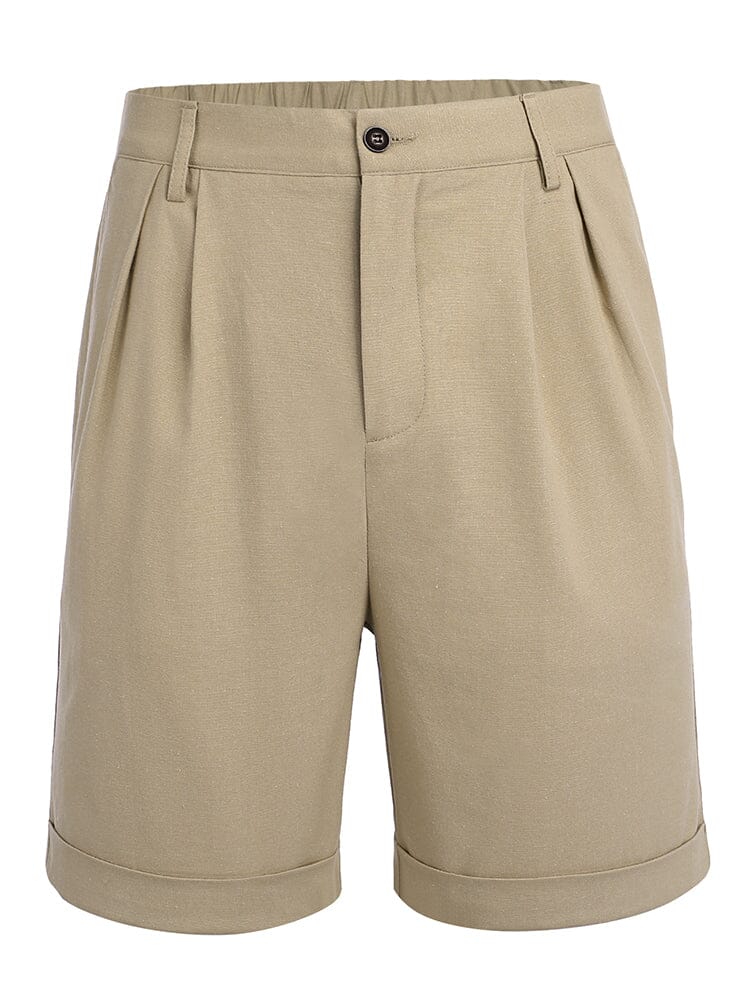 Klassisch Uni Leinen Shorts