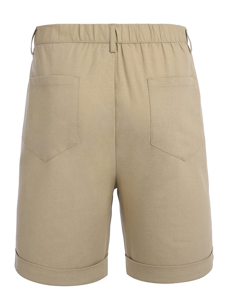 Klassisch Uni Leinen Shorts