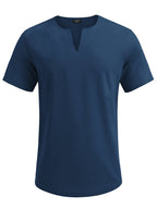 Casual Leinen Stil Henley Hemd