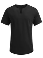 Casual Leinen Stil Henley Hemd
