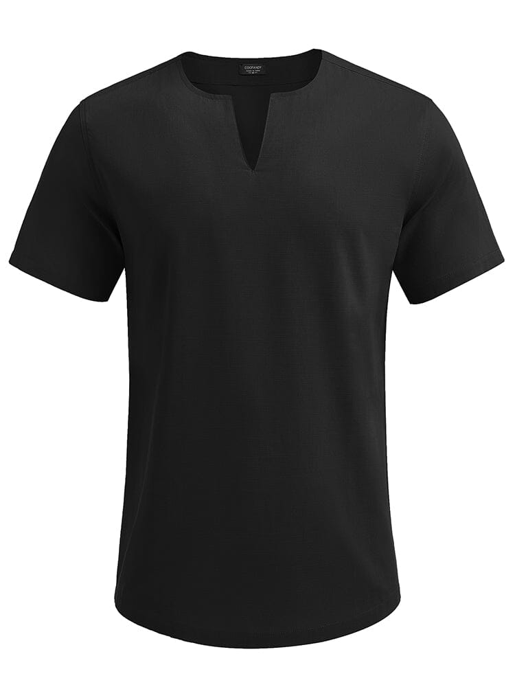 Casual Leinen Stil Henley Hemd