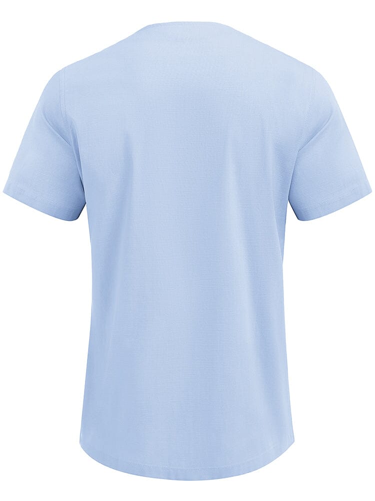 Casual Leinen Stil Henley Hemd