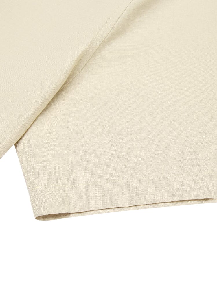 Casual Leinen Stil Henley Hemd
