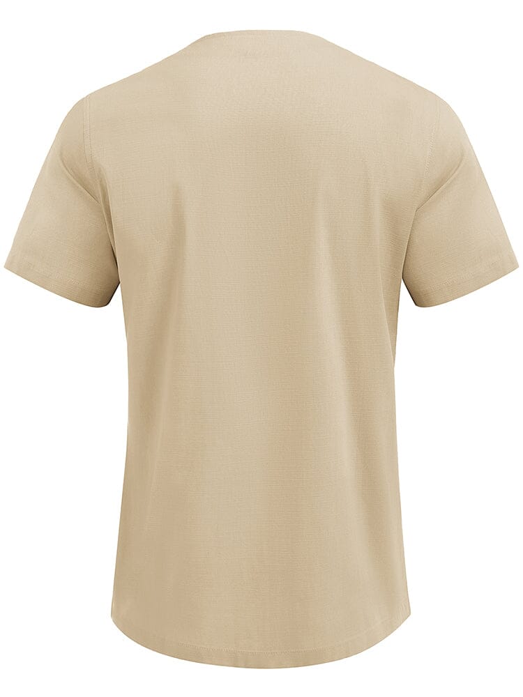 Casual Leinen Stil Henley Hemd