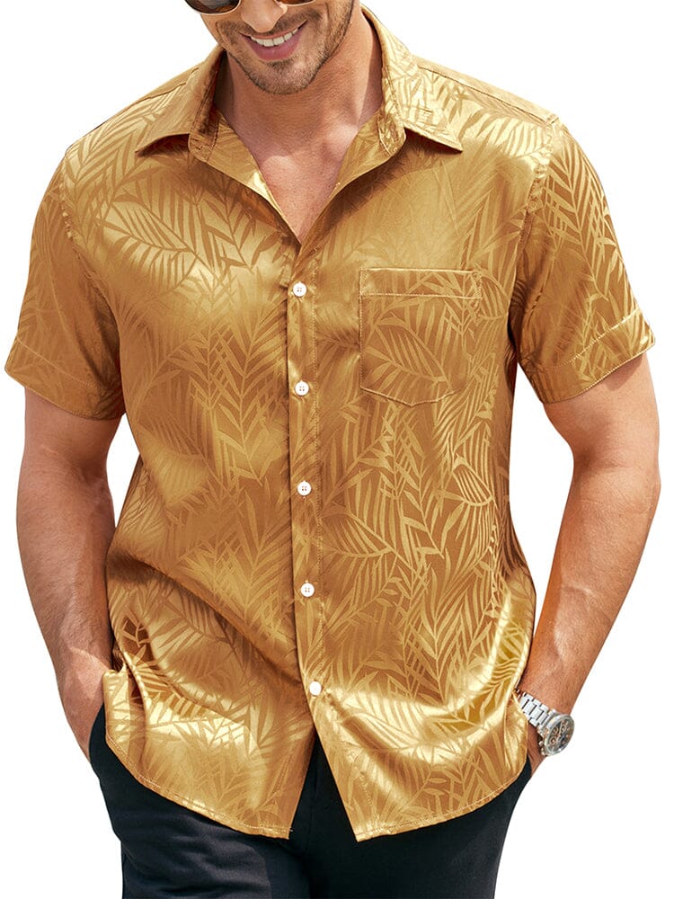 Silk Satin Jacquard Hemd