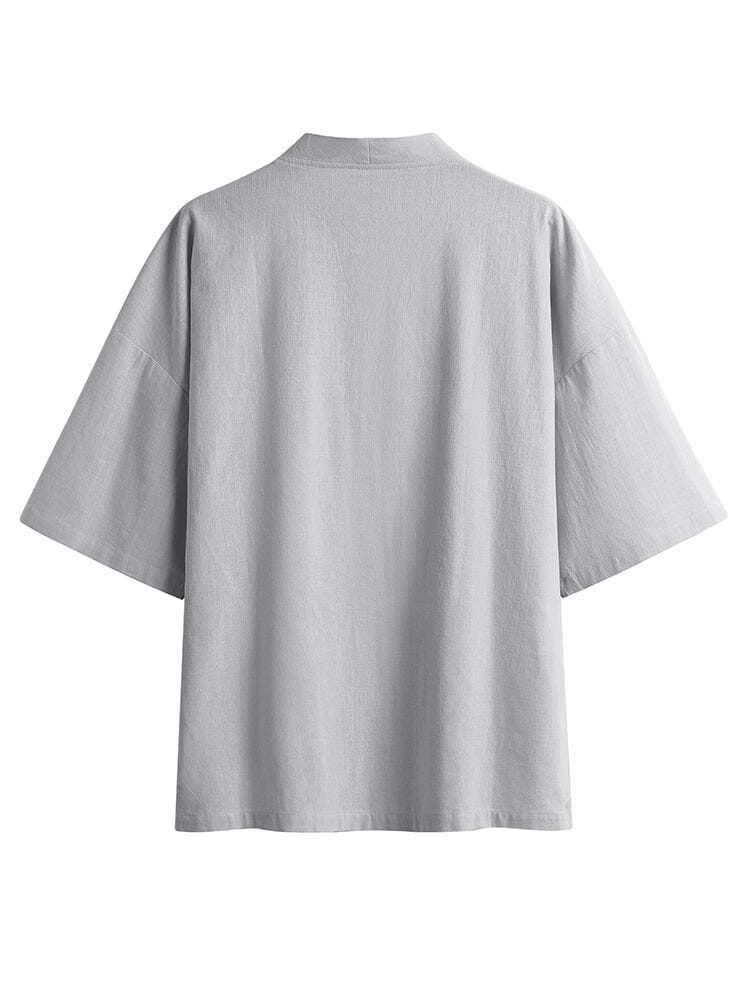 Baumwolle Leinen Kimono Hemd