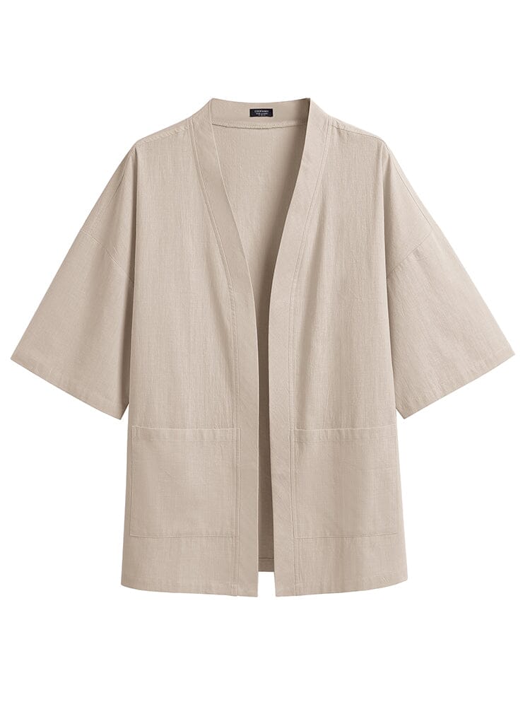 Baumwolle Leinen Kimono Hemd