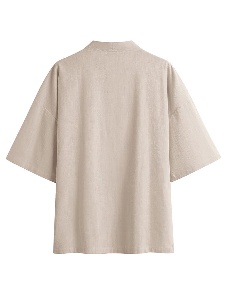 Baumwolle Leinen Kimono Hemd