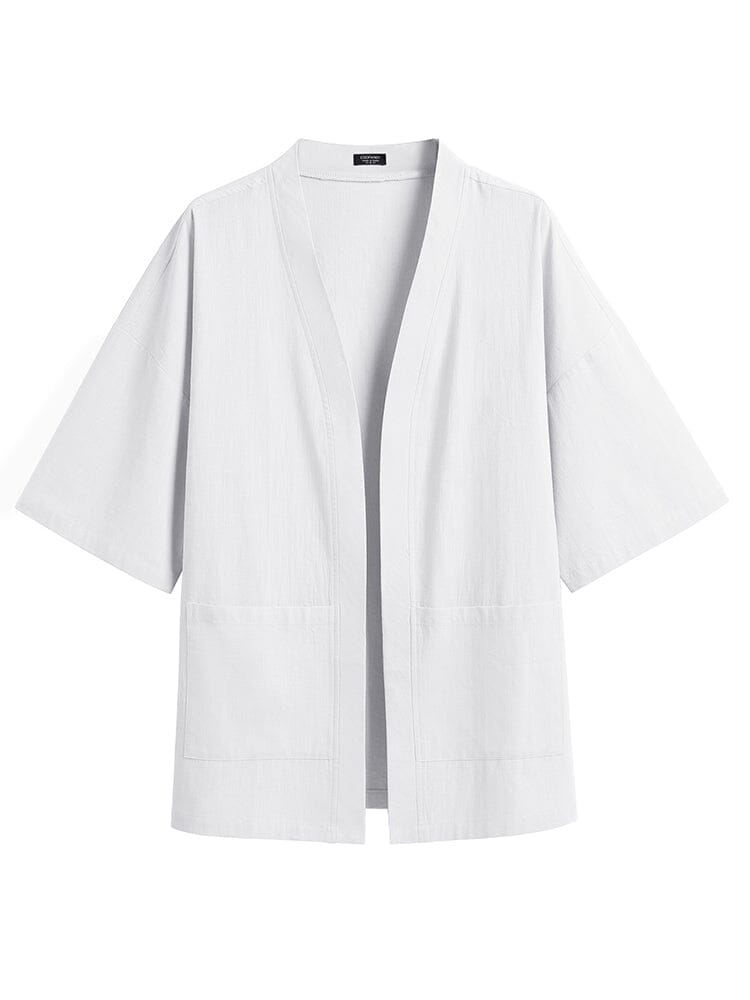 Baumwolle Leinen Kimono Hemd