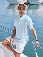 Soft Leinen Blend Henley Hemd