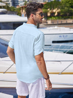 Soft Leinen Blend Henley Hemd