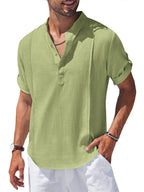 Soft Leinen Blend Henley Hemd