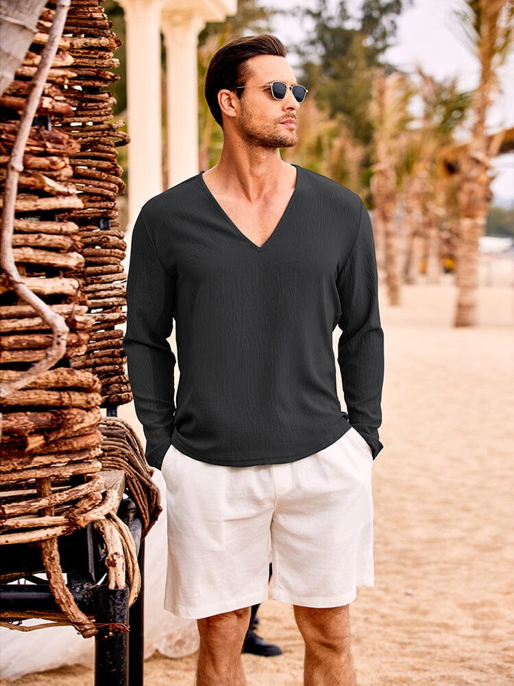 Casual Comfort V-Neck Strand Tops