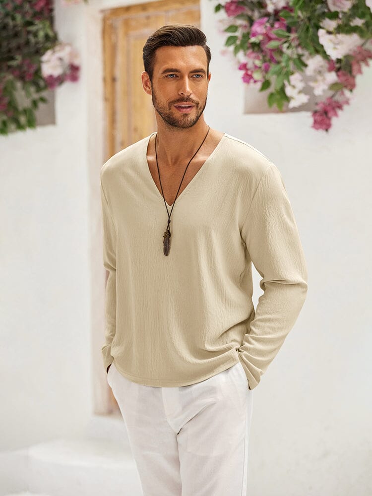Casual Comfort V-Neck Strand Tops