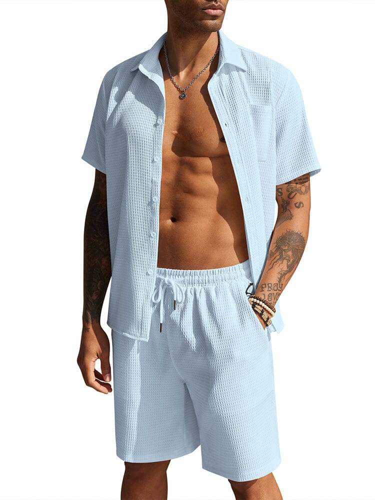 Casual Waffle Hemd Holiday Set