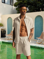 Casual Waffle Hemd Holiday Set