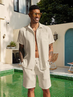 Casual Waffle Hemd Holiday Set