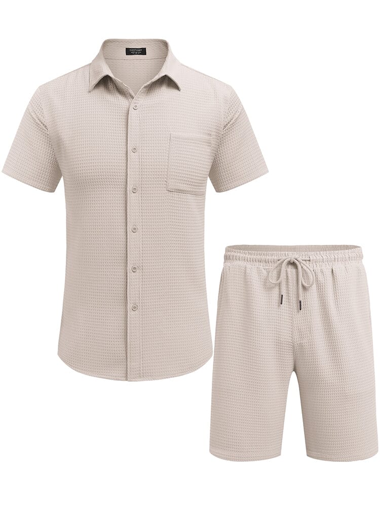 Casual Waffle Hemd Holiday Set