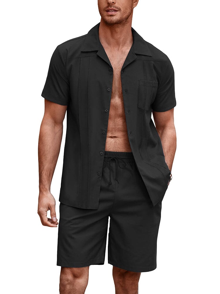 Soft Leinen Blend Hemd Set